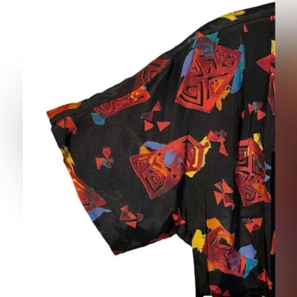 Vintage In Group LTD Button Up Blouse with original Shoulder Pads Size 6 - Picture 7 of 10